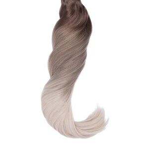 Bellami 20 inch white mocha silk seam hair extensions clip in worn once